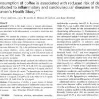 צריכת קפה מפחיתה את הסיכון לתמותה ממחלות לב